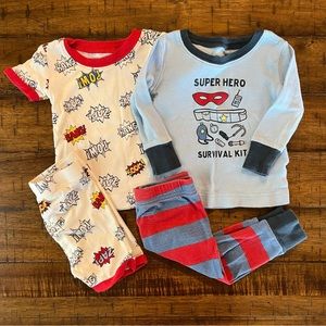 💥2/$20 Superhero Pajama set - 6-12 months - matching pj lot